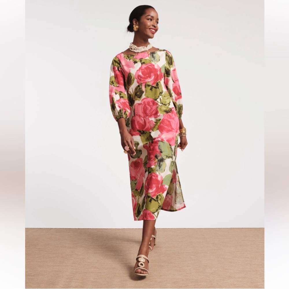 Frances Valentine Pink Floral Maxi Dress